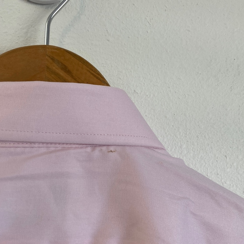 J. Crew Slim Bowery performance‎ stretch dress shirt spread collar Large Pink - Picture 5 of 6